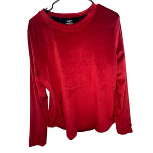 Climate Right Red Fleece Stretchy Long Sleeve Shirt With Thumb Holes